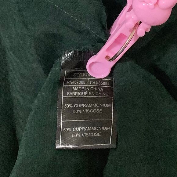 BB Dakota Dark Green Oversized Lagenlook Distressed Artsy Goblincore Blouse XS - Picture 8 of 8